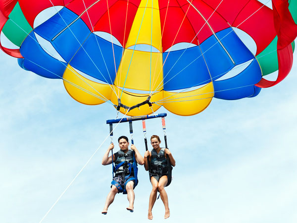 Parasailing style water sports experience